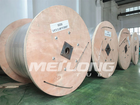 ASTM B704 Incoloy 825 ท่อขดสแตนเลสแบบห่อหุ้มสายควบคุม