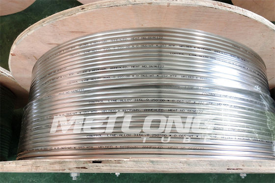 1/2 '' OD X 0.065 '' ท่อโลหะผสมนิกเกิลท่อความร้อนใต้พิภพดูเพล็กซ์ 2205