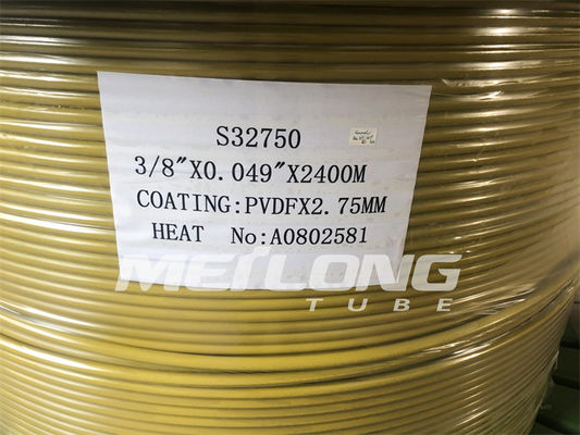 TPE PVDF สายควบคุมแบบห่อหุ้ม Super Duplex 2507 ท่อควบคุมเส้นฝอย