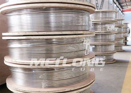 ท่อเส้นเลือดฝอยแรงดันสูงสายไฮดรอลิก AISI SS316L สายควบคุมแบบห่อหุ้ม