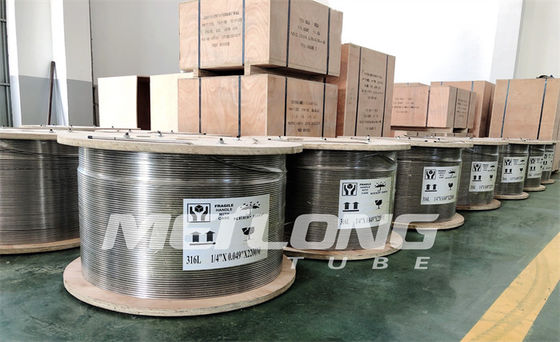 ASTM A269 ท่อขดสแตนเลสสายฉีดเคมี 3/8 '' OD X 0.065 '' WT