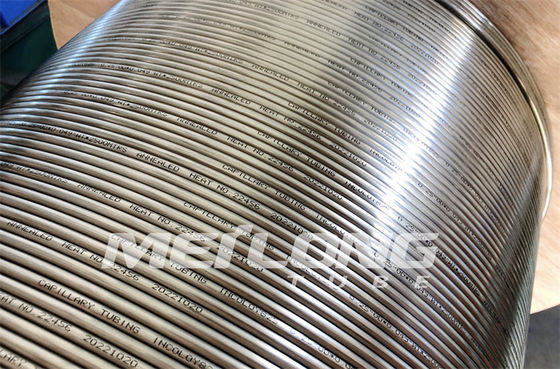 Incoloy 825 Stainless Steel Capillary Tube การฉีดสารเคมีท่อ Capillary แรงดันสูง