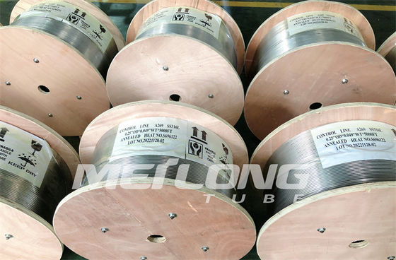 สายควบคุมไฮดรอลิก ISO15156 3/8 '' OD X 0.065 '' WT สายฉีดเคมี