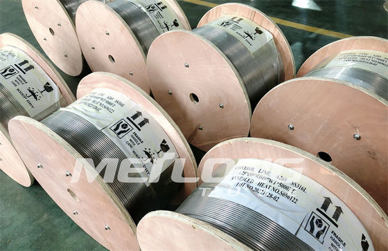 Inconel 625 Capillary Coiled Tubing Line ท่อฉีด ss capillary tube สำหรับบ่อความร้อนใต้พิภพ