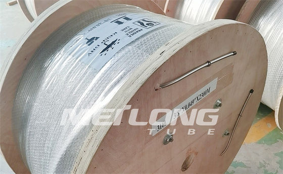 ทำความสะอาดท่อขดเส้นเลือดฝอยสดใส 10,000Psi 1 4 คอยล์ท่อสแตนเลส
