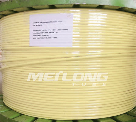 SS316L สายควบคุมแบบห่อหุ้มสีดำสายควบคุมไฮดรอลิกสี่เหลี่ยมกลม SS316L