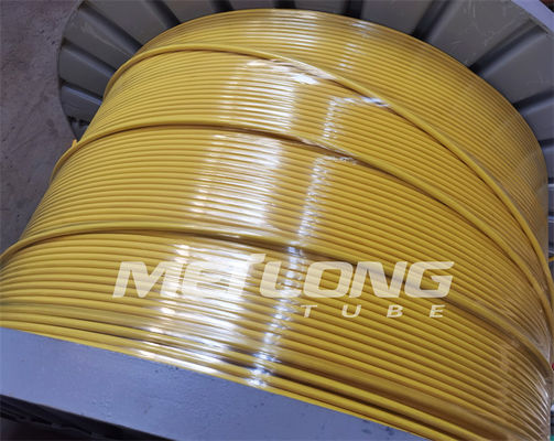 PVDF 12000M สายควบคุมแบบห่อหุ้มรอบท่อขดเส้นเลือดฝอยสี่เหลี่ยม