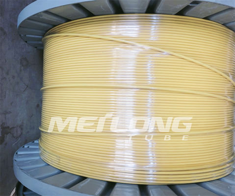 PVDF 12000M สายควบคุมแบบห่อหุ้มรอบท่อขดเส้นเลือดฝอยสี่เหลี่ยม
