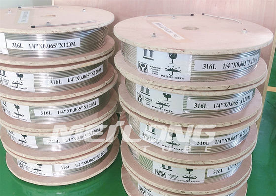 สแตนเลส 316L สายควบคุมเส้นฝอยท่อขด