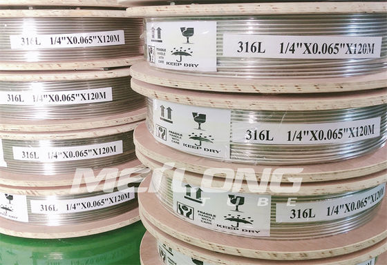 สแตนเลส 316L สายควบคุมเส้นฝอยท่อขด