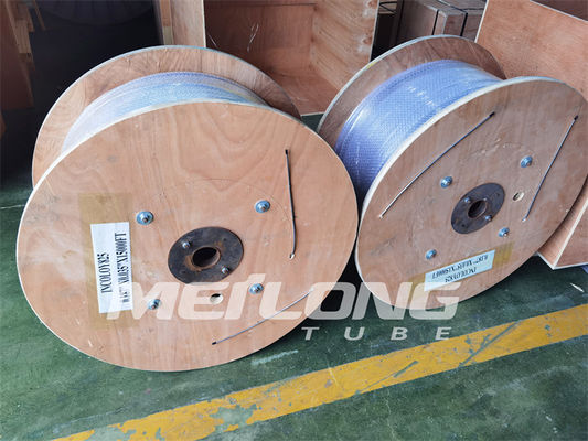 ASTM A789 SS ข้อต่อปลอกโลหะ SS ท่อไฮดรอลิกเส้นเลือดฝอยขด 10,000Psi
