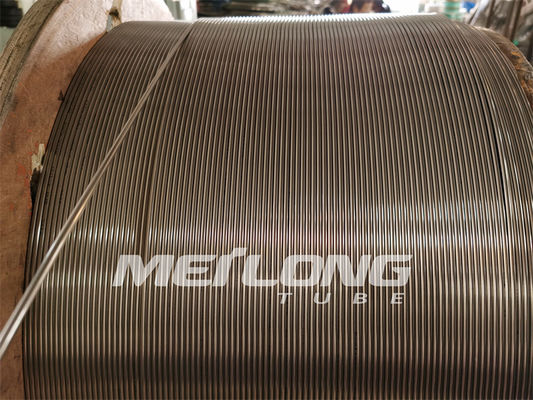 ASME S32750 ท่อโลหะผสมนิกเกิลความร้อนใต้พิภพสายควบคุมไฮดรอลิกพร้อมวงรีควบคุม