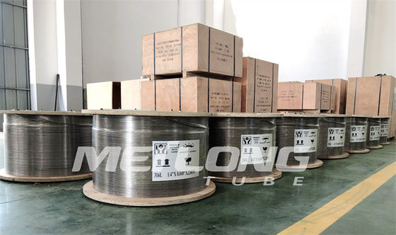 Inconel 625 ท่อคอยล์โลหะผสมนิกเกิลคาปิลลารี 12,000 เมตร