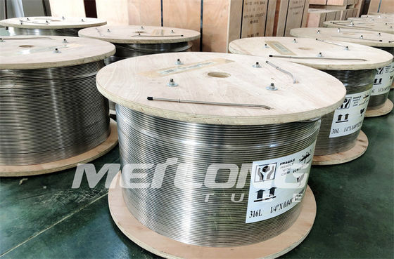 Inconel 625 ท่อคอยล์โลหะผสมนิกเกิลคาปิลลารี 12,000 เมตร