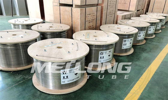 Inconel 625 ท่อคอยล์โลหะผสมนิกเกิลคาปิลลารี 12,000 เมตร